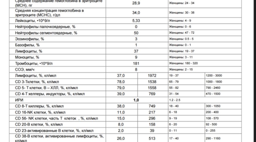 Иммунограмма крови: назначение и методика выполнения