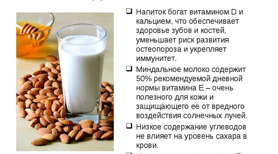 Миндальное молоко — полезные свойства и удивительные преимущества