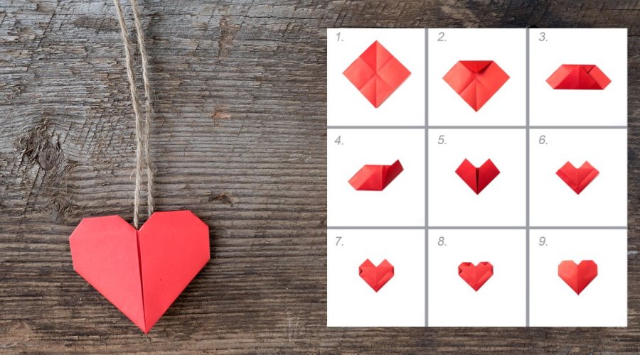Пошаговая инструкция: как сделать сердечко из бумаги