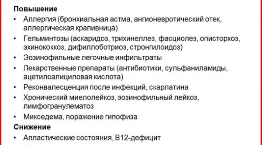 Повышенные эозинофилы у ребенка в крови: причины и последствия