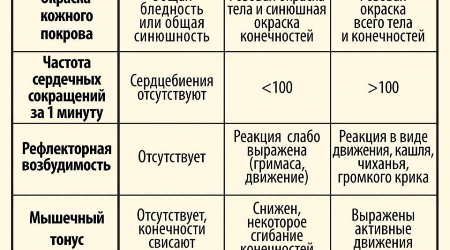 Шкала АПГАР: оценка состояния новорожденного в роддоме